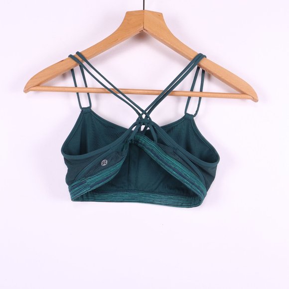 LULULEMON V-Neck Green Sport Bra - Picture 3 of 4